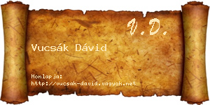 Vucsák Dávid névjegykártya